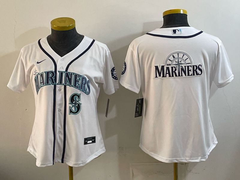 Youth 2026 Seattle Mariners Blank White Game Nike MLB Jersey style 0014